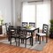 Baxton Studio Lanier Grey Upholstered and Brown Finished Wood 7-Piece Dining Set 173-10530-10519 - alternate 5
